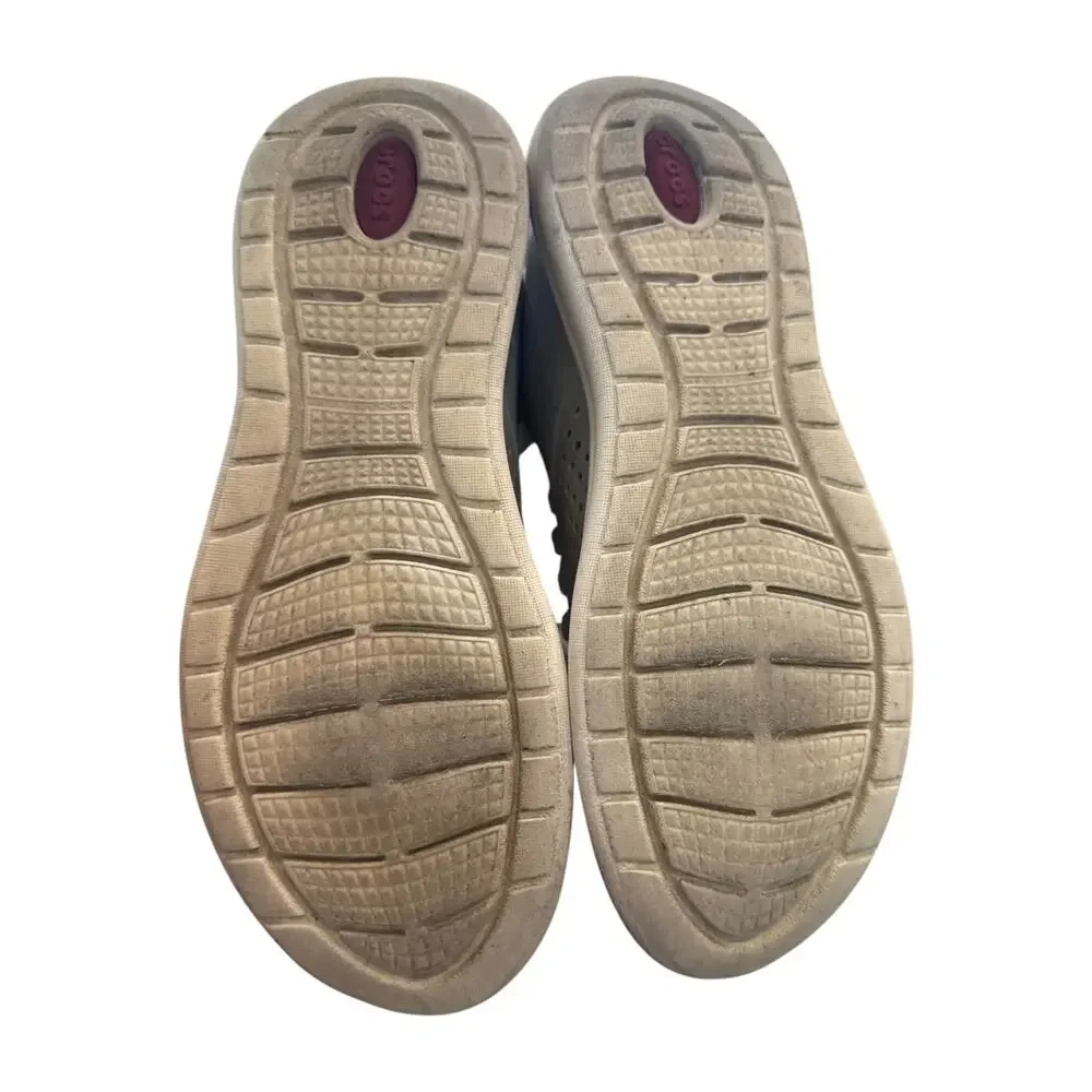 Crocs LiteRide Pacer Gray Lace Up Sneakers Women’s 11 Style 205234